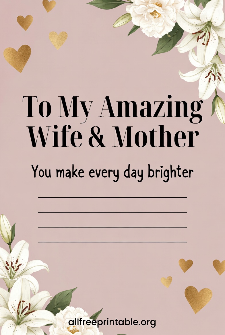 Printable Mothers Day Card For Wife - AllFreePrintable.Org (3)