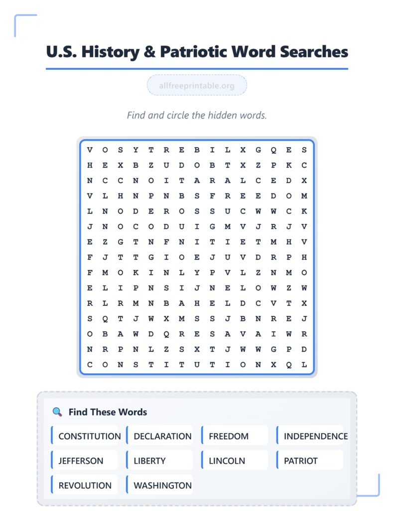 Printable Word Searches for Adults: Free PDF & Download