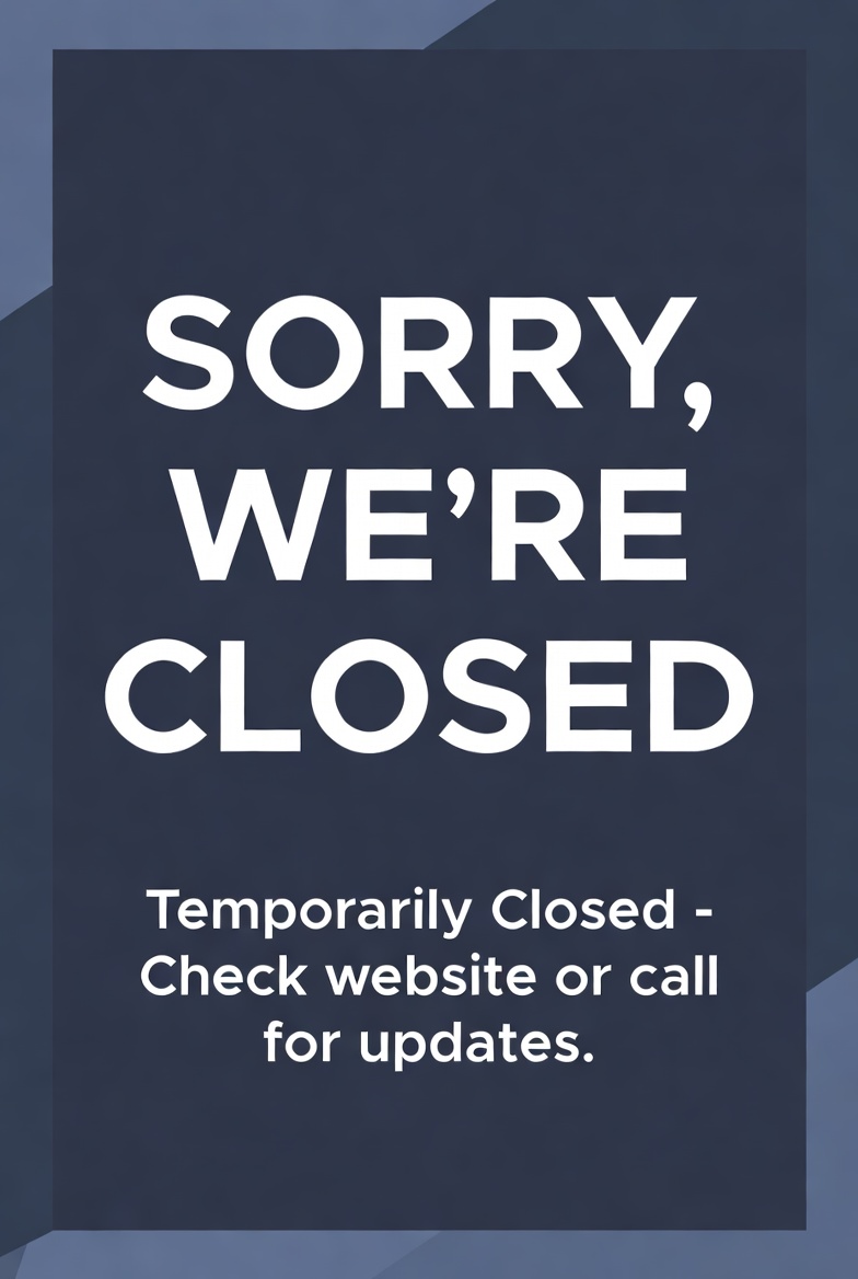 Sorry We're Closed Sign Printable