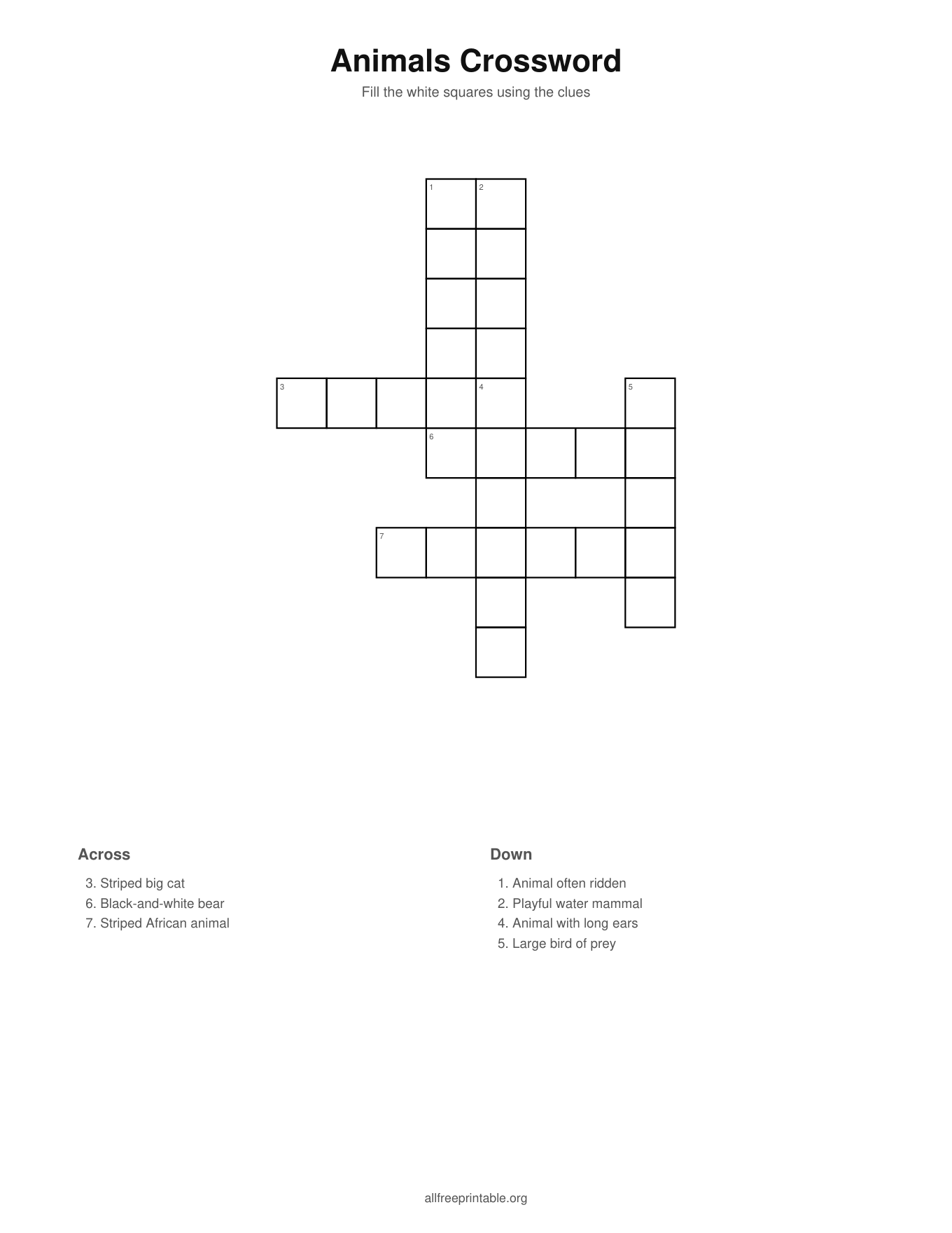 crossword puzzles printable with answers
