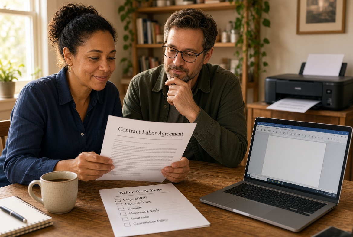 Free Printable Contract Labor Agreement Form (USA)