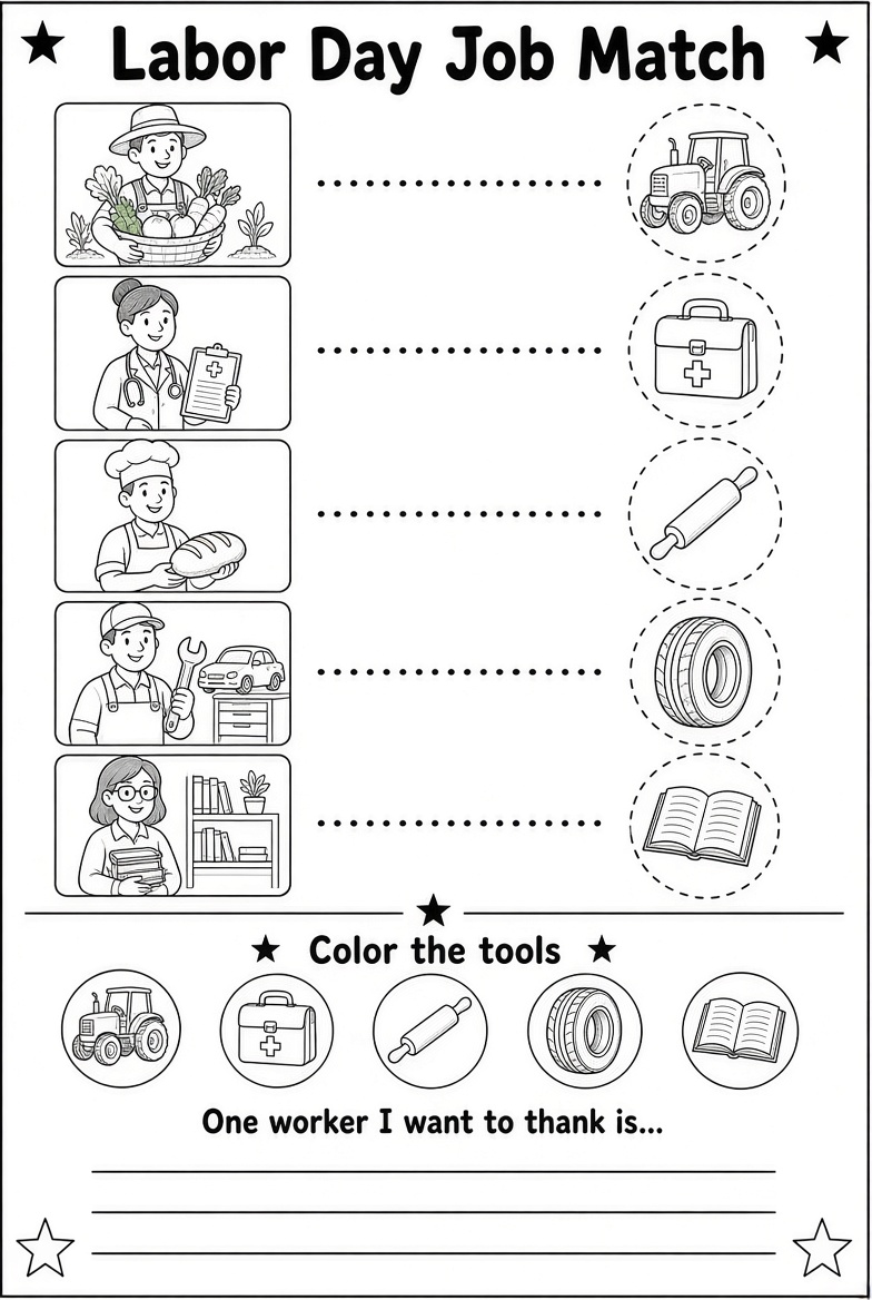 Free Printable Labor Day Activities for Kids