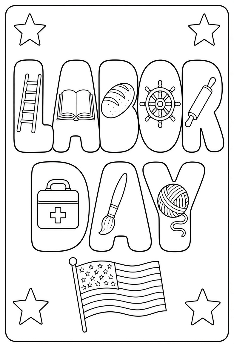 Free Printable Labor Day Coloring Pages for Kids