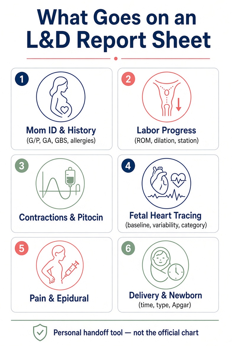 Free Printable Labor & Delivery Report Sheet PDF (1)