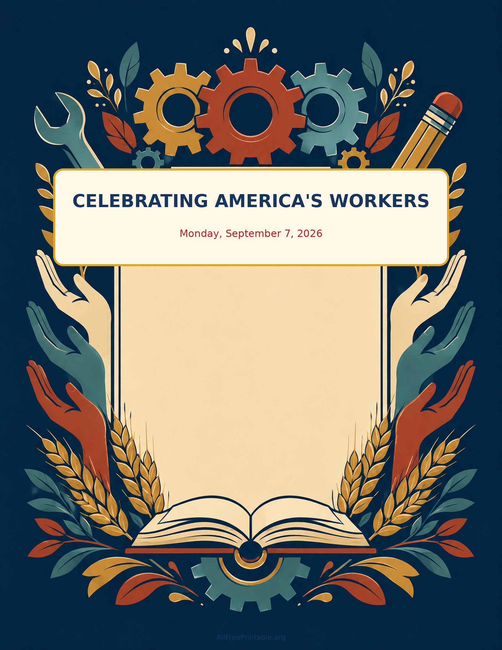 Printable Celebrating America's Workers Labor Day 2026 image